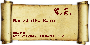Marschalko Robin névjegykártya